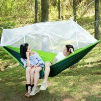 Гамак туристический Travel Hammock с москитной сеткой 260 х 140 см Зеленый