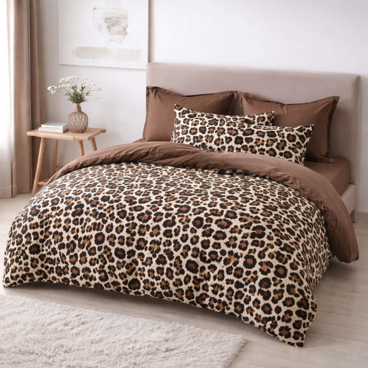 Постільна білизна Євро KOLOCO "Animal Print" фланель (42855)