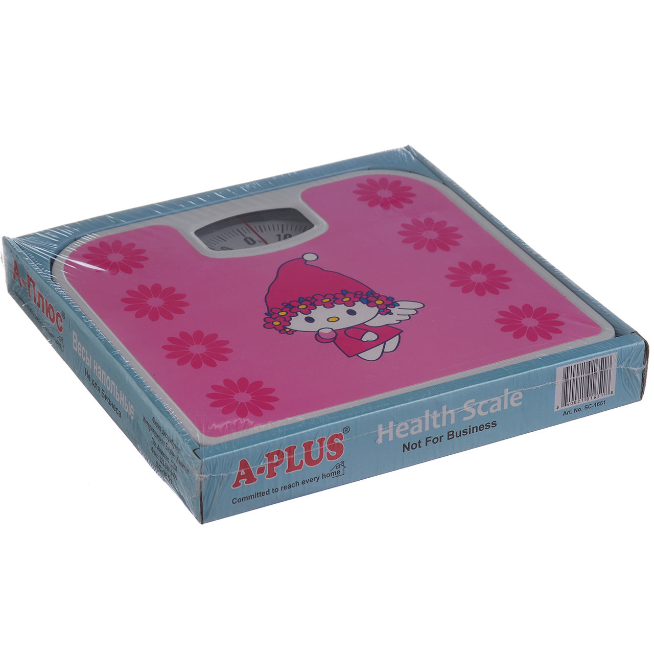 Весы напольные механические A-PLUS (1651) Девочка на розовом фоне
