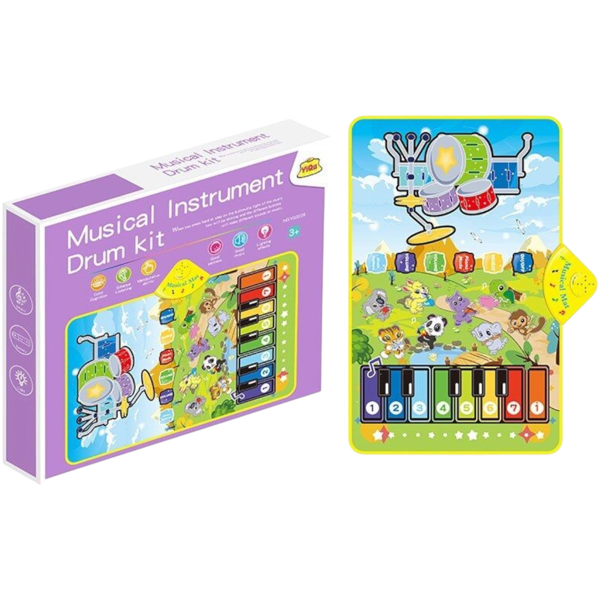 Музыкальный коврик Musical Instrument Drum Kit 2 в 1 Пианино-ударник (YQ 3228)
