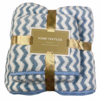 Набор полотенец HOME TEXTILES микрофибра 140 х 70 и 75 х 35 см (29164) Зигзаг