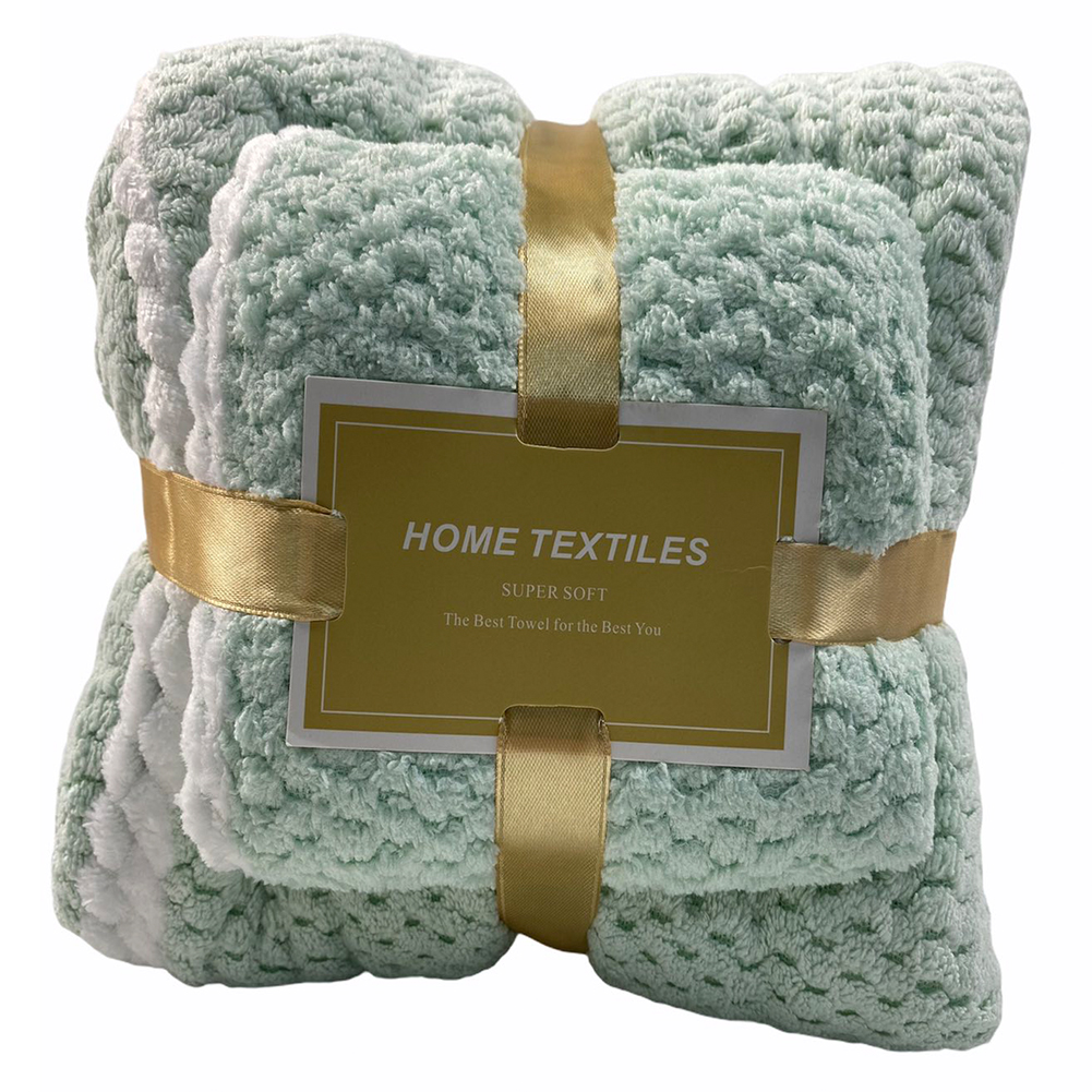 Набір рушників HOME TEXTILES мікрофібра 140 х 70 та 75 х 35 см (25531) Однотонні