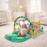 Развивающий коврик для детей Baby Gym с дугой, пианино и подвесками (88619-4)