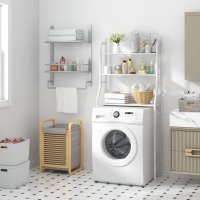 Полка стеллаж напольная над стиральной машиной Laundry Rack 65 х 25 х 155 (R94069)