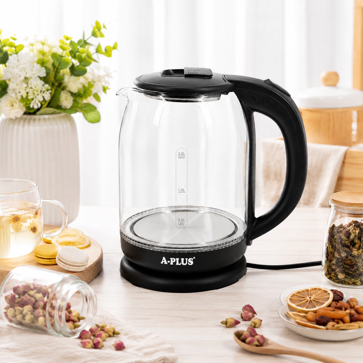 Електрочайник скло A-PLUS 2.0 л (2133)