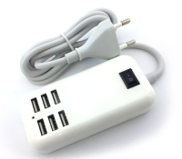 Сетевое зарядное устройство USB Power Adapter 20W 6 портов