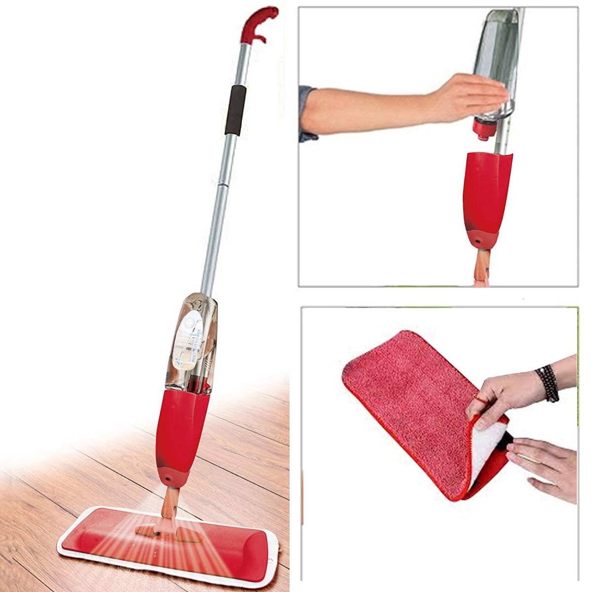 Швабра с распылителем Healthy Spray Mop (37256) (Красный)