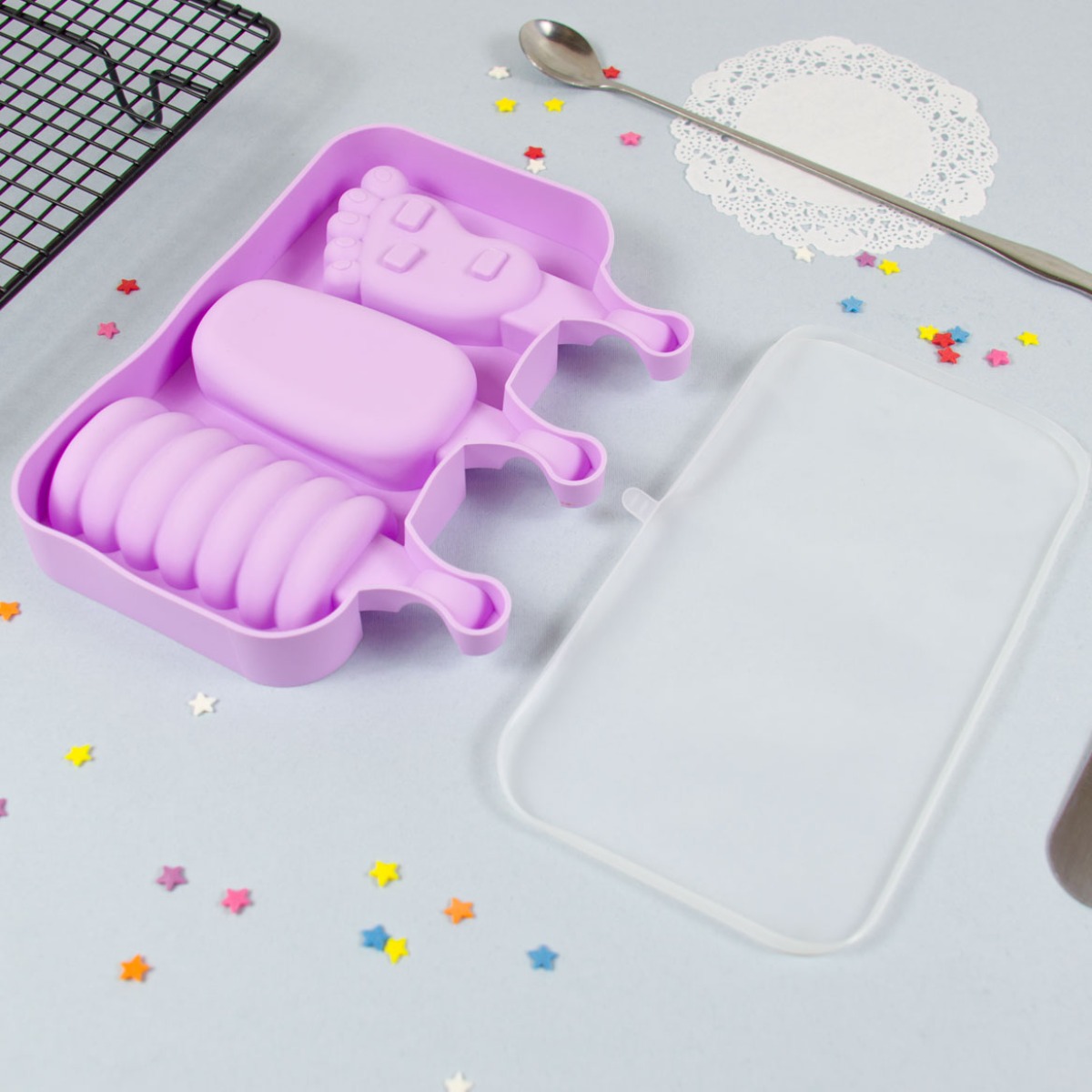 Форма для морозива A-PLUS 3 осередки 20 х 11 х 3 см (1986 C) Силікон