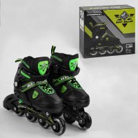 Ролики_10122-S_Best_Roller_размер_31-34_(6)_ЗЕЛЁНЫЕ_колёса_PU_ПЕРЕДНЕЕ_КОЛЕСО_СВЕТ_d_колес_–_65_см_в