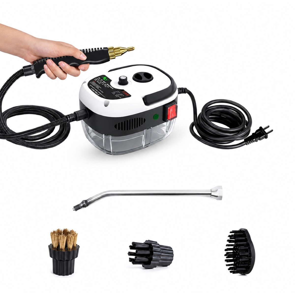 Пароочиститель универсальный Steam Cleaner ручной отпариватель с насадками для уборки и дезинфекции