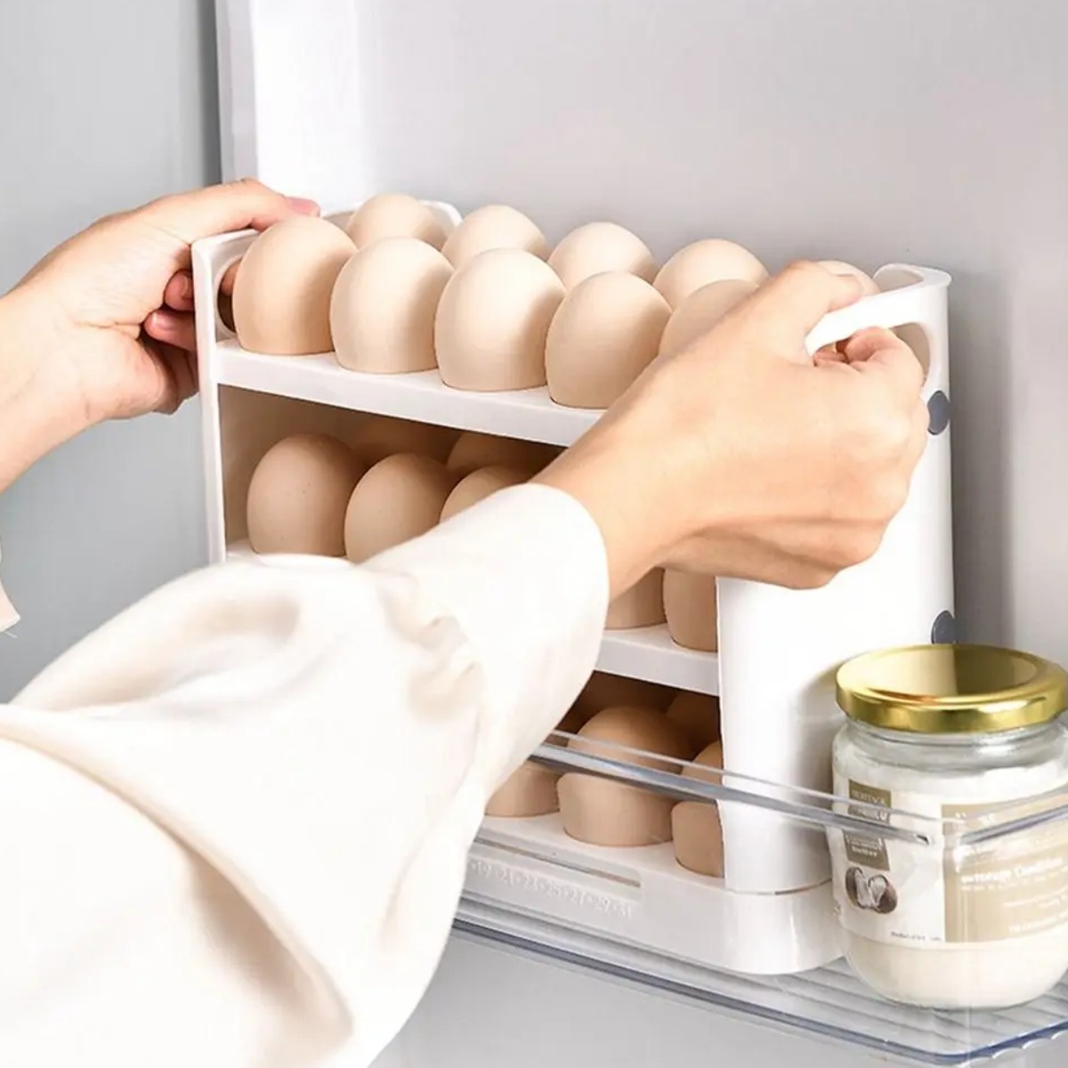 Органайзер для хранения яиц Egg Storage Box  (Белый)