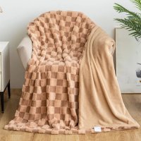 Плед покрывало Евро овчина Colorful Home 200 х 220 см (36972) Кофейный