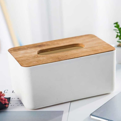 Органайзер для салфеток Tissue Bamboo Grand 19 х 12 х 10 см (0483) (Белый)
