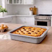 Противень для выпечки A-PLUS 20 х 20 х 4.5 см (1141) Мраморное покрытие