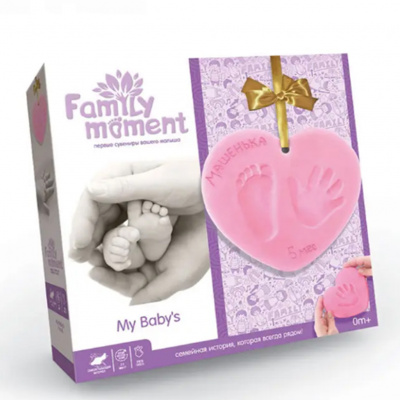 Набор для отпечатка ручки и ножки Danko Toys "Family Moment" FMM-01-01 (Розовый)