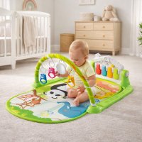 Развивающий коврик для детей Baby Gym с дугой, пианино и подвесками (8624)