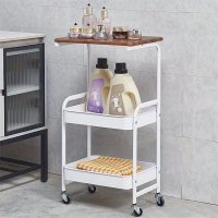 Этажерка на колесах Modern Home 3 яруса 43 х 30 х 77 см (M50287-W) Белая