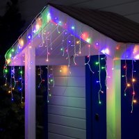 Xmas гирлянда LED 120 3.3Line Short curtain Сосульки M-1 RGB 5M Ул.+соед (7234)