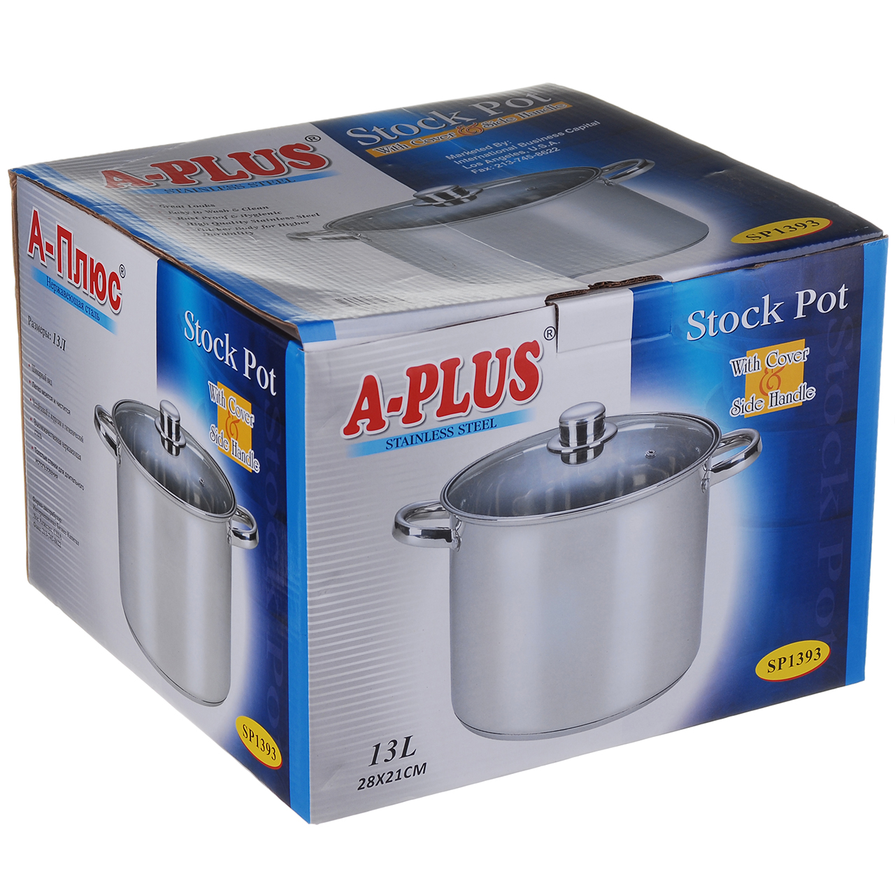 Кастрюля нержавейка A-PLUS на 15,5 л (1394)