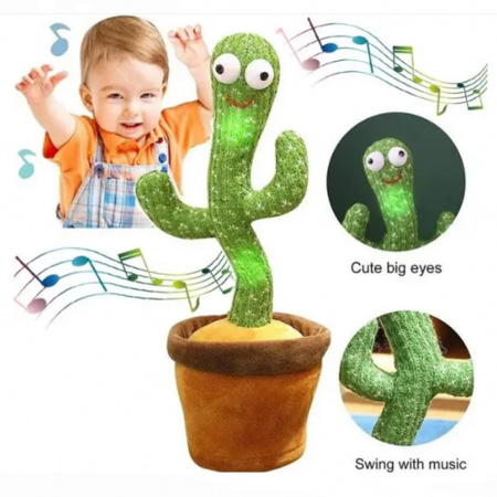 Танцующий кактус поющий повторюшка Dancing Cactus