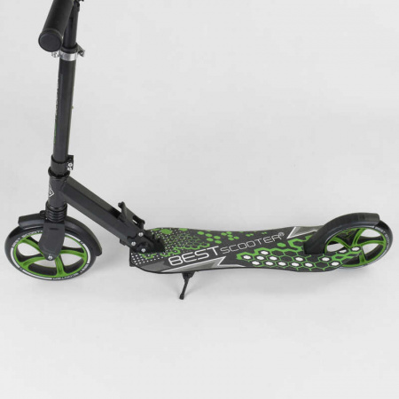 Самокат_70875_(2)_Best_Scooter_ЧЕРНЫЙ_зажим_руля_переднее_колесо_PU_-_22_см_заднее_колесо_PU_-_20_см
