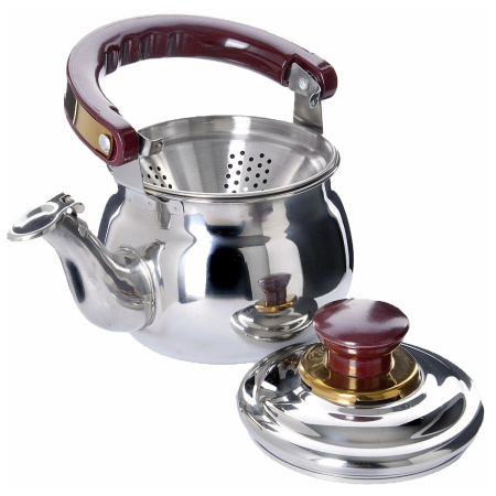 Чайник для плити A-PLUS Tea Expert 2в1 вбудоване сито для листового чаю, 1.0 л з нержавіючої сталі