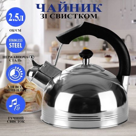 Чайник A-PLUS зі свистком 2.5 л (1324)