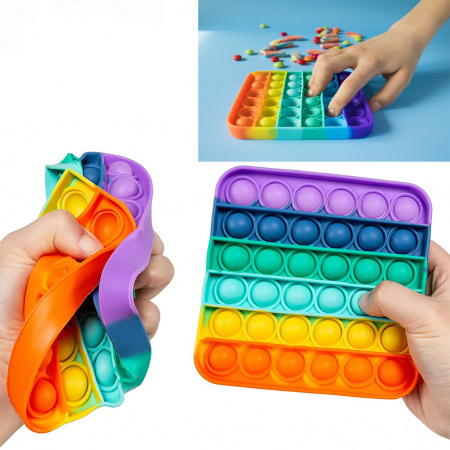 Мягкая игрушка Поп ит Бесконечная пупырка антистресс Pop It fidget MIX (400) уп. 400шт.