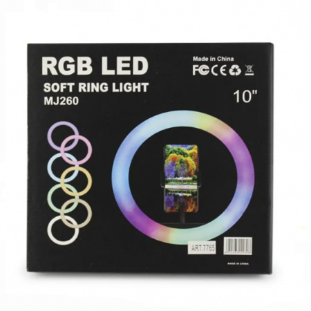 Кільцева лампа LED RGB MJ 26 см (7765)
