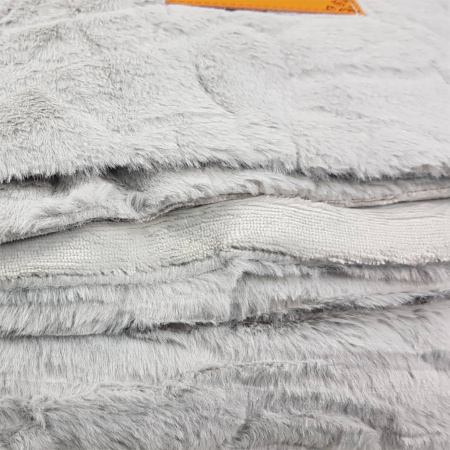 Плед покривало шиншилу HOME TEXTILES мікрофібра 220 х 240 (23285) Сірий