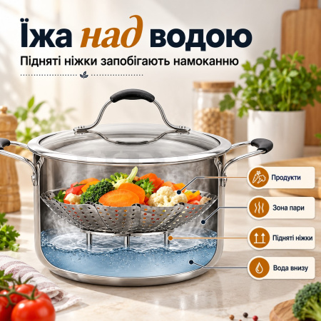 Пароварка для кастрюли A-PLUS 29 см (1068)