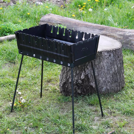 Мангал раскладной чемодан KITUA BBQ на 8 шампуров (УК-М8)