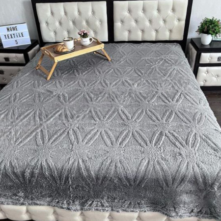 Плед двуспальный пушистый Home textile 
