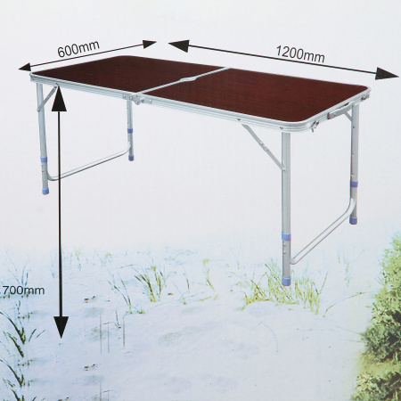Розкладний стіл-валіза з 4 стільцями Folding Table для пікніка, риболовлі, дачі (5464) Темне дерево