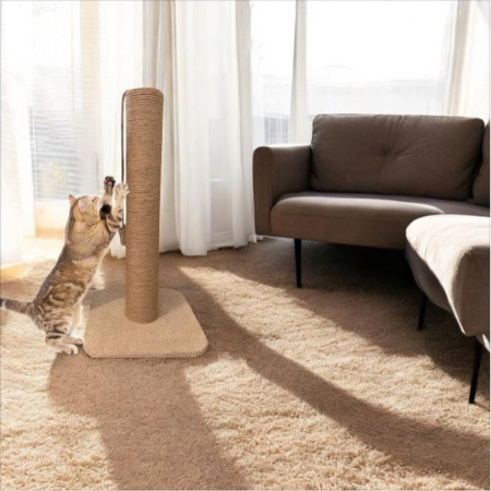 Когтеточка для кошек Scratching post столбик на подставке