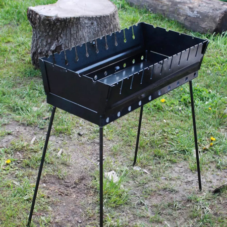 Мангал раскладной чемодан KITUA BBQ на 10 шампуров (УК-М10)