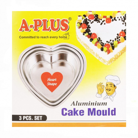 Набір форм для випічки A-PLUS "Серце" 3 шт (0424) Алюміній