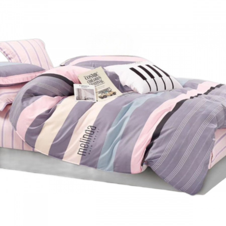 Комплект постільної білизни полуторний ZMW "Home Textiles" (37476) Смужки