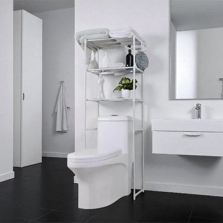 Полка стеллаж напольная над унитазом Toilet Rack 56 х 24 х 154 см (R30893)