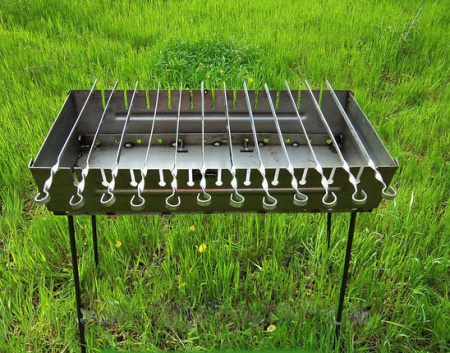 Мангал розкладна валіза KITUA BBQ на 12 шампурів (УК-М12)