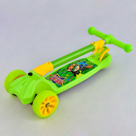 Самокат_трехколесный_F_-_11220_(1)_Best_Scooter_MAXI_САЛАТОВЫЙ_колёса_PU_со_светом_передние_d=12см_з