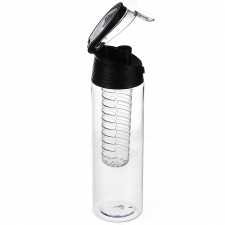 Пляшка для напоїв My Bottle з колбою під фрукти (700MB) Чорна