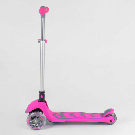 Самокат_трехколесный_57795_(4)_Best_Scooter_РОЗОВЫЙ_складной_алюминиевый_руль_4_колеса_PU_со_светом_
