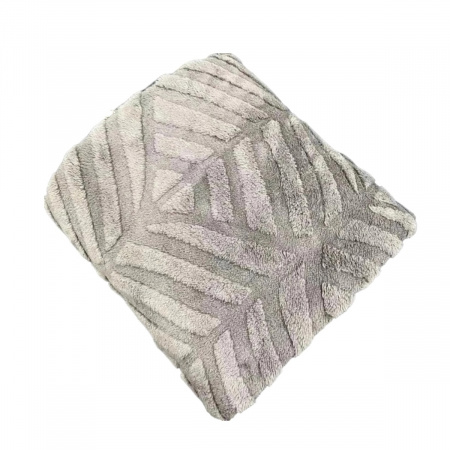 Плед Євро пухнастий Home textile "Ялинка" 200 х 220 см (37164) Сірий