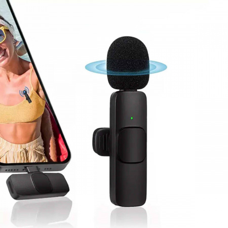 Бездротовий петличний мікрофон UKC К8 для блогера For iPhone