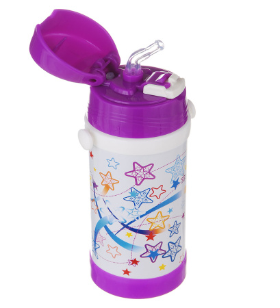 Термос детский с трубочкой A-PLUS 320 мл (1776) Фиолетовый