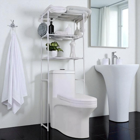 Полиця стелаж підлогова над унітазом Toilet Rack 56 х 24 х 154 см (R30893)