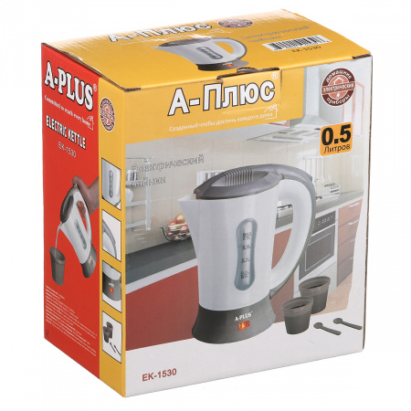 Электрочайник дорожный A-PLUS 0.5 л (1530) Белый