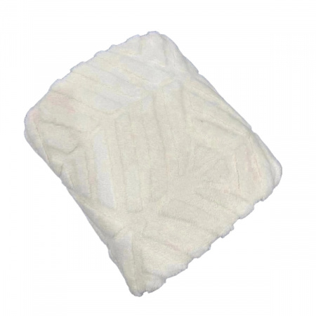 Плед Євро пухнастий Home textile "Ялинка" 200 х 220 см (37166) Айворі