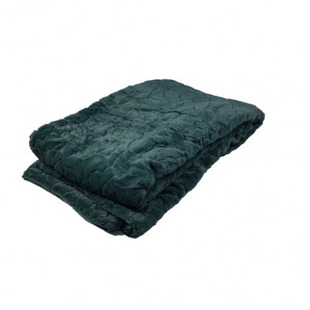 Плед покрывало шиншилла HOME TEXTILES микрофибра 220 х 240 (34644) Темно зеленый